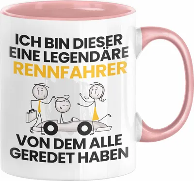 Produktbild von Rennfahrer Geschenk Tasse Lustige Geschenkidee Geburtstag für Rennfahrer Ich Bin Dieser Legendäre Rennfahrer Von Dem Alle Geredet Haben Kaffee-Becher (Rosa)