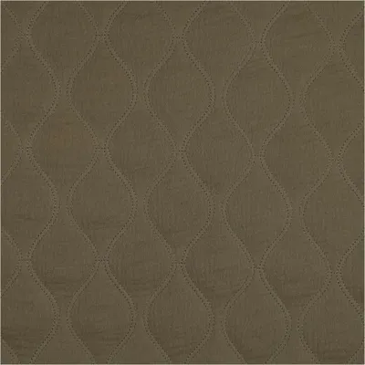 Stoffmuster Quilt Double Gauze Wellenmuster Olivgrün.