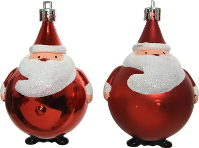 Produktbild von Christbaumschmuck Kunststoff Weihnachtsmann 8cm rot 1 Stück sortiert