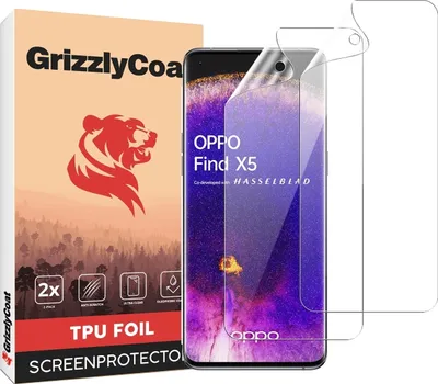 Produktbild von GrizzlyCoat OPPO Find X5 Hydrogel TPU Displayschutz - Hüllenfreundlich + Applikator (2er Pack)