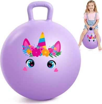 Imagen del producto de Pelota saltarina para niños - Pelota saltarina para niños de 3, 4, 5, 6 y 7 años - 45 cm (18 pulgadas) - Pelota saltarina con bomba incluida