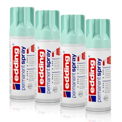Produktbild von 4x edding Permanent Spray pastellblau 200 ml Premium Acryllack