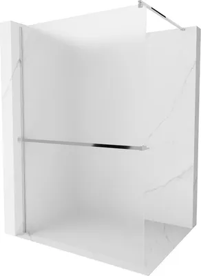 Produktbild von Mexen Kioto+ Duschwand mit Ablage und Reling 70 x 200 cm, Frost 8 mm, Chrom - 800-070-121-01-30