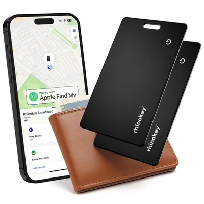 Zdjęcie produktu dla Urządzenia GPS, portfel z lokalizatorem GPS bez abonamentu, portfel Slim 1,8 mm na AirTag, kompatybilny z funkcją Apple Find My, wodoodporny (IP68)