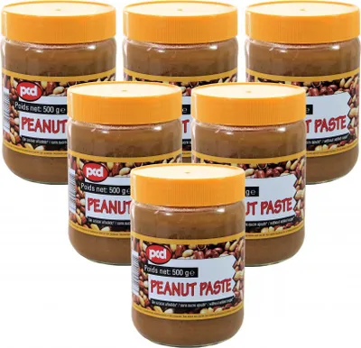 Produktbild von 6er Pack pcd Erdnussbutter OHNE ZUCKERZUSATZ (6x 500g) | Erdnusspaste | Peanut Paste without added sugar