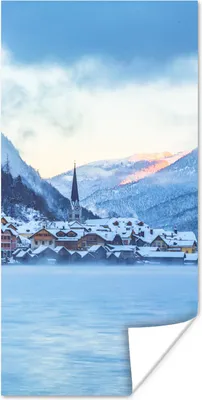 Produktbild von MuchoWow® Poster Alpen - Dorf - Schnee 20x40 cm - Plakat - Foto