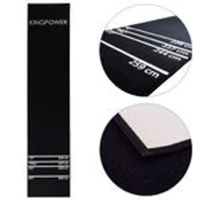 Obrázok produktu pre Šípkový koberec Mat Black White Steeldart Šípky Príslušenstvo Šípkový koberec Cieľ Oche Šípky Hádzacia linka Ochrana Gumová podlaha Šípky 290 x 60 cm Kingpower