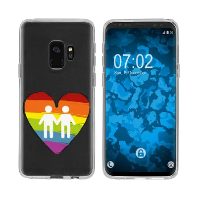 Produktbild von PhoneNatic Case kompatibel mit Samsung Galaxy S9 Silikon-Hülle pride Männer M3