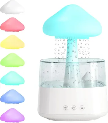 Obrázek produktu pro Mini zvlhčovač vzduchu s nádržkou na vodu o objemu 450 ml a funkcí nočního světla RGB, tichý aroma difuzér do auta, kanceláře, ložnice