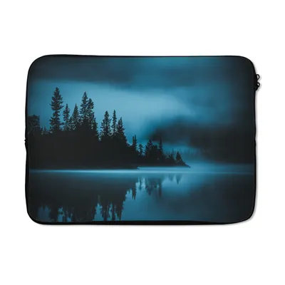 Produktbild von MuchoWow® Laptop Hülle 13 Zoll Wald - Nebel - Wasser Laptoptasche - Laptophülle - Sleeve - Rundumschutz