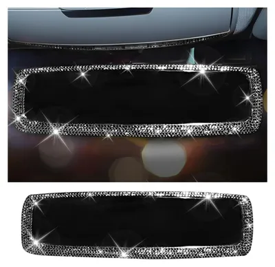 Imagen del producto de Decoración para espejos retrovisores de coche, con incrustaciones de strass, universal, color , para el interior del automóvil