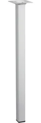 Image de Pied de table basse carré fixe acier époxy gris, 40 cm