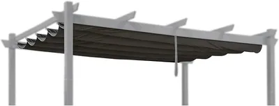 Produktbild von Pergola Ersatzdach für 3 x 4 m Pavillon, Gartenpavillon Ersatzbezug, Wasserdicht, UV Schutz, Grau