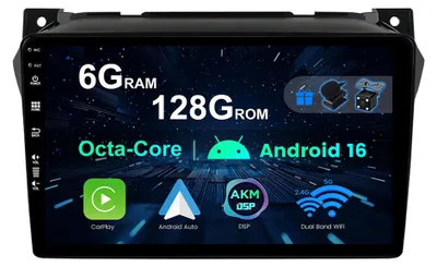 Image de Autoradio Android 15 pour Suzuki Alto et Nissan Pixo (2009-2016) - Compatible avec CarPlay et Android Auto sans fil