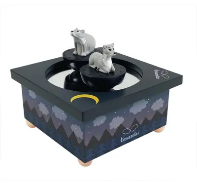 Produktbild von Dancing Music Box Deer & Bear in Forest