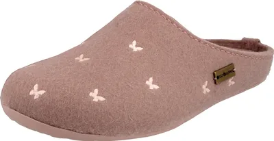 Image de Haflinger Pantoufles pour femmes Everest Farfalline 484014, Taille:40 EU, Couleur:Rose