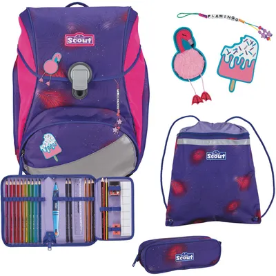 Produktbild von Scout Alpha Schulranzen-Set 4 teilig DIN Summer