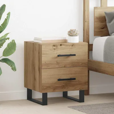 Obrázek produktu pro vidaXL Artisan dubový noční stolek 40 x 35 x 47,5 cm materiál na bázi dřeva