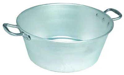 Image de Bassine a gras lourde - LE PRATIQUE - Pro type Landaise - Ø 45 cm - 21 L - Épaisseur 2 mm - Anse alu