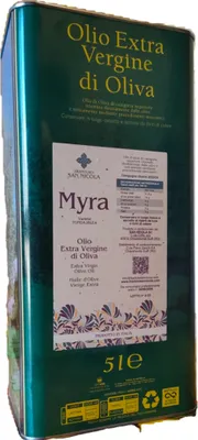 Produktbild von FRANTOIO SAN NICOLA - MYRA EXTRA NATIVES OLIVENÖL 5 LITER - KAMPAGNE 2023/24, 5 Liter