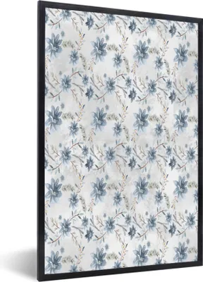 Produktbild von MuchoWow® MuchoWow® Gerahmtes Poster Blumen - Farben - Pflanzen 60x90 cm - Poster mit zchwarzem Bilderrahmen - Kunst