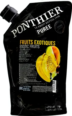 Produktbild von Food-United EXOTIC PÜREE Mango Banane Maracuja Limette Püree von Ponthier 1KG