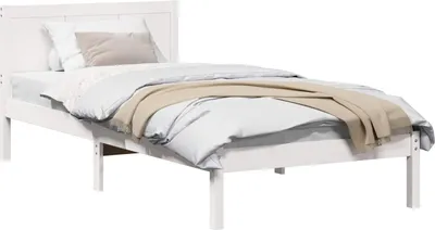 Obrázok produktu pre vidaXL Rám postele biely 75 x 190 cm z masívneho borovicového dreva