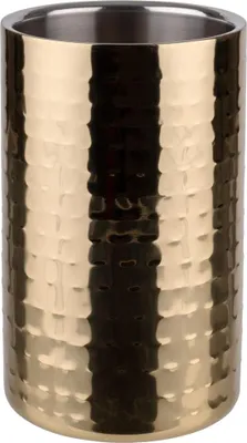 Produktbild von APS 36128 Flaschenkühler GOLD, Edelstahl Goldoptik, doppelwandig, Ø außen 12 cm, Ø innen 10 cm, Höhe 20 cm