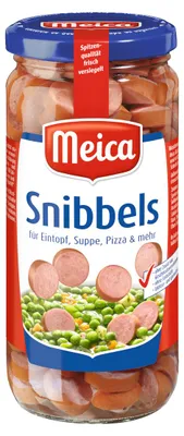 Produktbild von Meica Snibbels Würstchenscheiben für Eintopf  ATG 207g Glas 380g