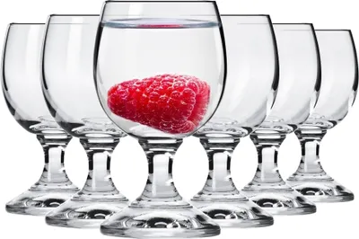 Produktbild von Alcohol Cage Gläser Set 40 ml - 6 Stück Shot Gläser - Gläser für Vodka Tequila Likör Gin Burbon Rum Whisky - mit Füßen - spülmaschinenfest
