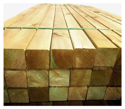 Produktbild von 10 Stück Holzpfosten 9x9 cm Länge 240 cm mit gekapptem Kopf