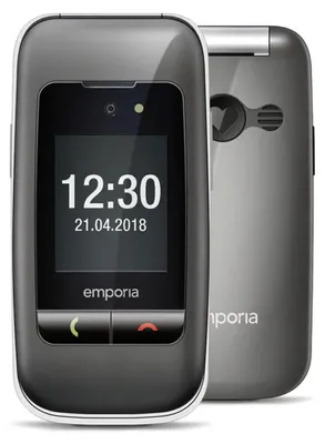 Obrázok produktu pre Emporia ONE, flipové puzdro, 6,1 cm (2,4"), 2 MP, Bluetooth, 900 mAh, čierna, sivá