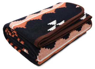 Productafbeelding van Dekentje van merinowolmix, zacht, warm, dik, wasbaar, 160 x 129,5 cm, marineblauw