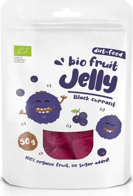 Produktbild von GELEE-BONBONS MIT SCHWARZER JOHANNISBEERE, OHNE GELATINE, , 50 g – DIET-FOOD