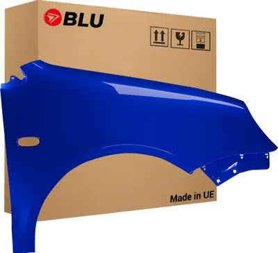 Immagine prodotto di BLU Parafango compatibile con VW Volkswagen Polo 9N IV 4 LW5Z Destra Blau JazzBlau | 2001-2005 | Anteriore | Verniciato | Pronto per il montaggio | Acciaio