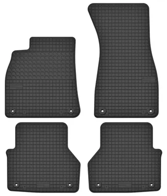 Image de Tapis de sol en caoutchouc pour Audi A6 C8 2018- (monospace/break/berline) – 4 pièces, noirs, sur mesure