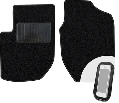 Produktbild von moto-MOLTICO Vorne Fußmatten Auto Velours Autoteppiche Schwarz Automatten Set 2-teilig passend für Range Rover 1994-2002