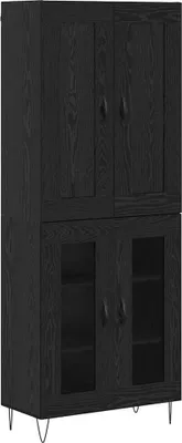 Image de Haut Armoire Chêne noir 69,5 x 34 x 180 cm Bois d'ingénierie