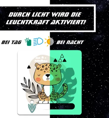 Produktbild von Nachtleuchtende Schutzfolie kompatibel mit Toniebox1 passgenaue Folie mit Motiv Kratzschutz für Musikbox Y031-47 Leopard