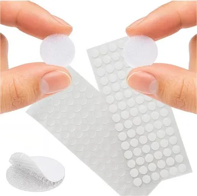 Obrázok produktu pre Samolepiace pásky na suchý zips, 18 mm, 500 ks, biele