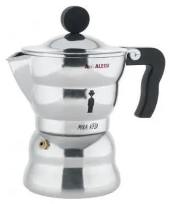 Produktbild von Alessi Moka, Mokka-Kanne, Aluminium, Aluminium, 96 mm, 164 mm