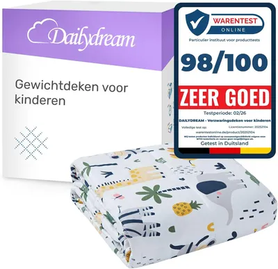 Produktbild von Kinder Gewichtsdecke 104 x 150 cm, 3.2 kg, 100 % Baumwolle, Glasperlen Füllung, für Schlaftherapie
