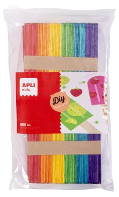 Obrázok produktu pre Dřívko kreativní Apli, 114x10x2 mm, mix barev, jumbo pack, 500 ks