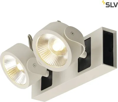 Produktbild von SLV 1000130 KALU LED 2 Wand- und Deckenleuchte weiss schwarz 3000K 60°