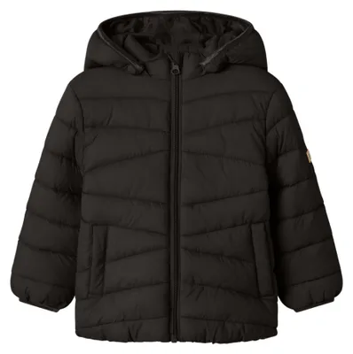 Productafbeelding van Name It meisjesjas Nmfmarble, kleur: zwart, modelnummer: Numeric_116