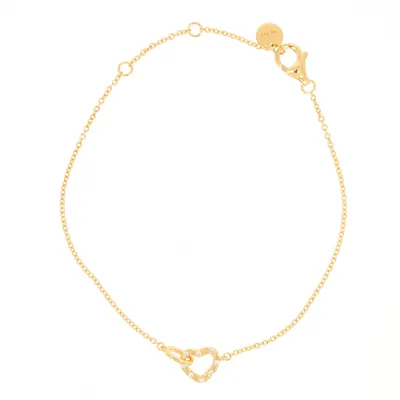 Produktbild von Esprit ESBR01321217 Damen Armband Herz mylove Gold Weiß 20,5 cm
