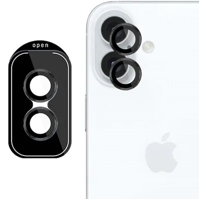 Produktbild von 3MK Lens Pro, Apple, iPhone 16 Plus, iPhone 16, Schlagfest, Kratzresistent, Schwarz, Transparent, 1 Stück(e)