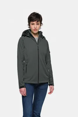 Zdjęcie produktu dla HAKRO® 10008641288527 HAKRO® Damen Softshelljacke ALBERTA grau Größe L