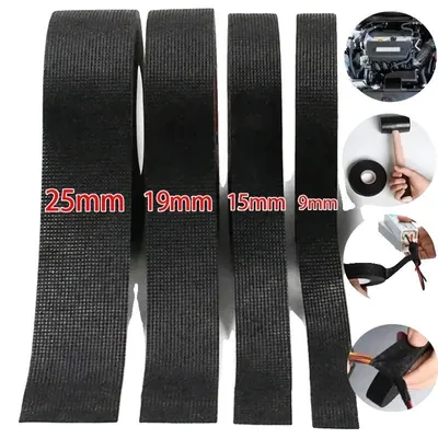 Obrázek produktu pro Izolační páska, vysoká teplotní odolnost, vodotěsná a zvukotěsná, černá, 19 mm, 100 m (4 role)