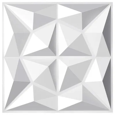 Produktbild von Peviasot 3D Wandpaneele 50*50cm Weiß Diamant Effekt PVC Wanddeko Platten für Innenräume